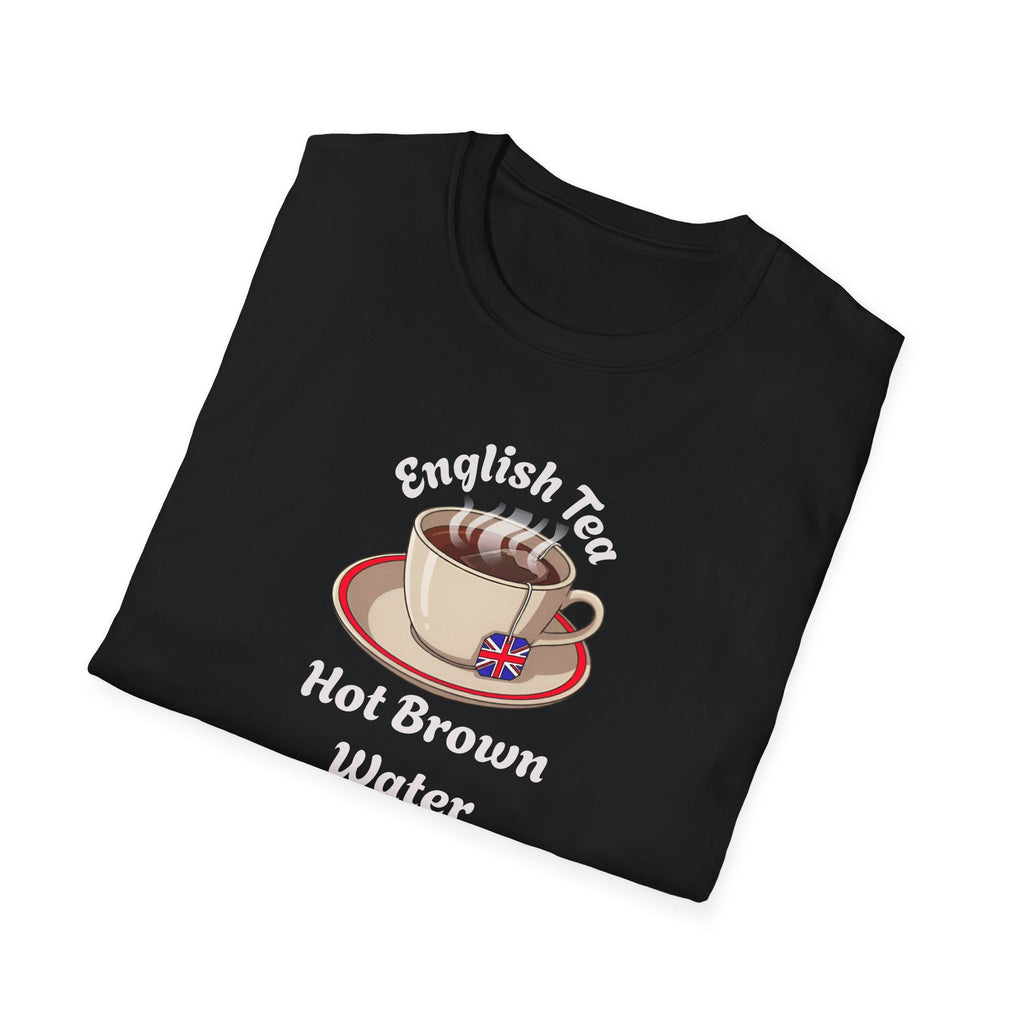 English Tea T-Shirt — "Hot Brown Water" Vintage Tea Cup Graphic Printify