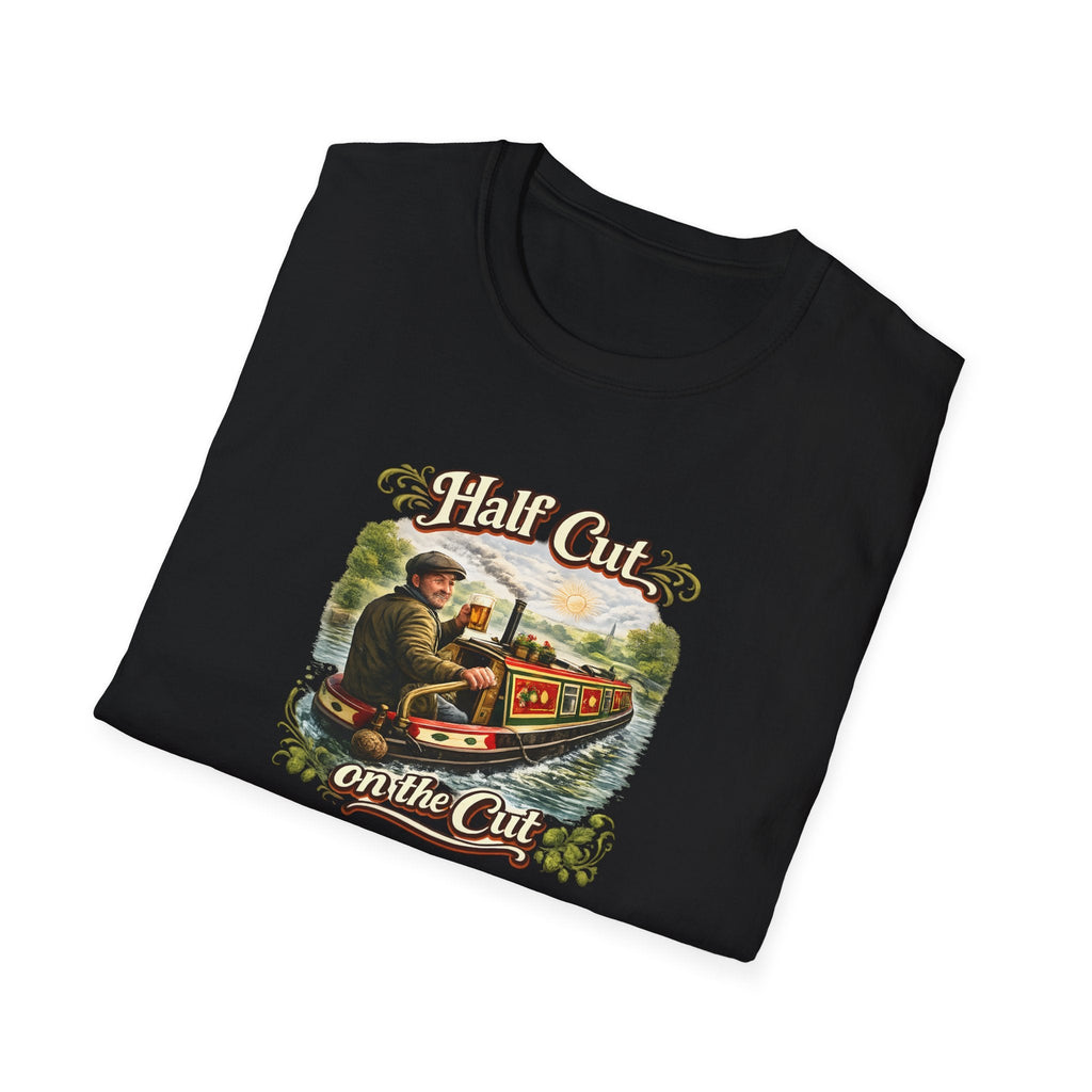 Half Cut on the Cut Cruisin English Canal Boat T-Shirt Printify