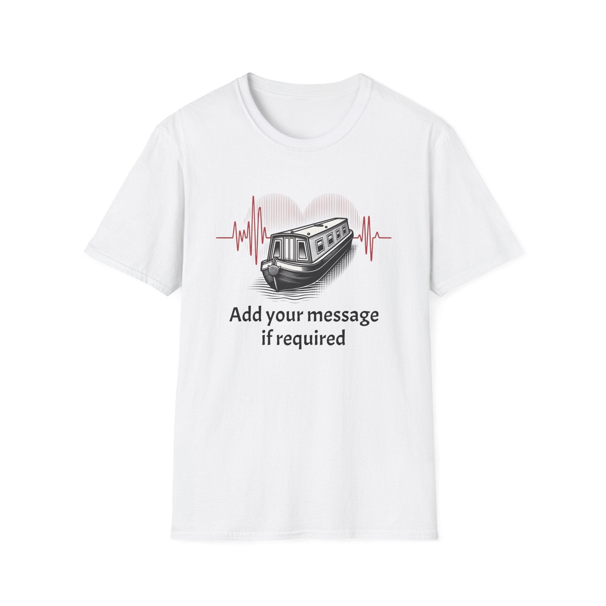 Heartbeat ECG Canal Narrowboat T-shirt - Customizable! 