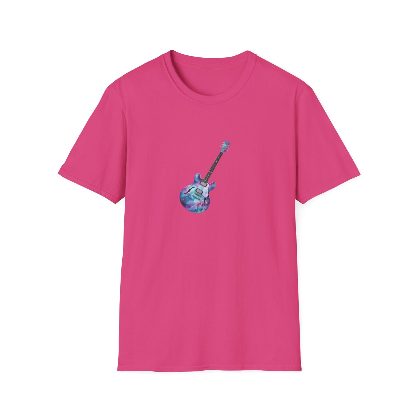  "Galactic Groove" tee, featuring a mesmerizing cosmic watercolour design. 