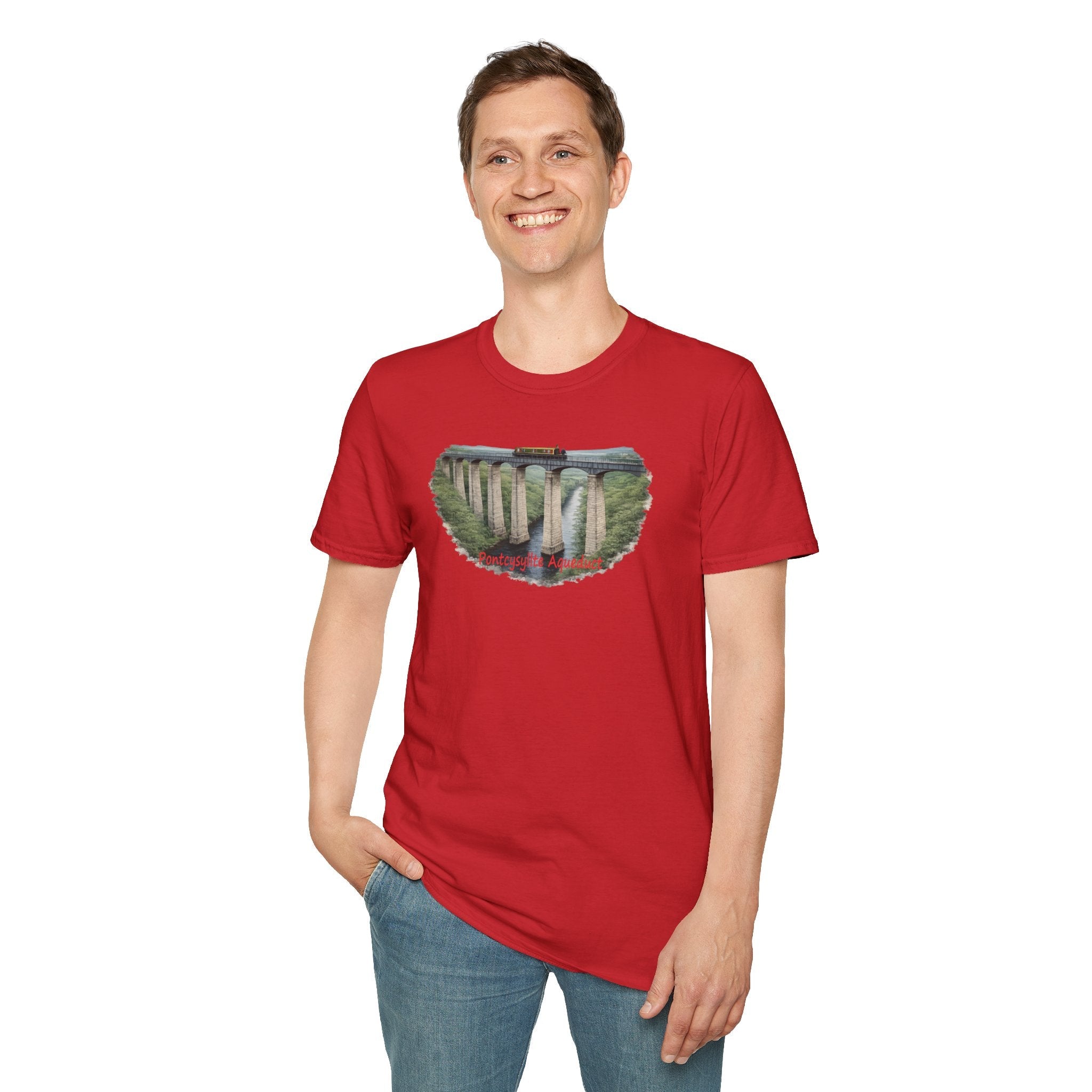 Pontcysyllte Aqueduct Canal Narrowboat World Heritage T Shirt Printify