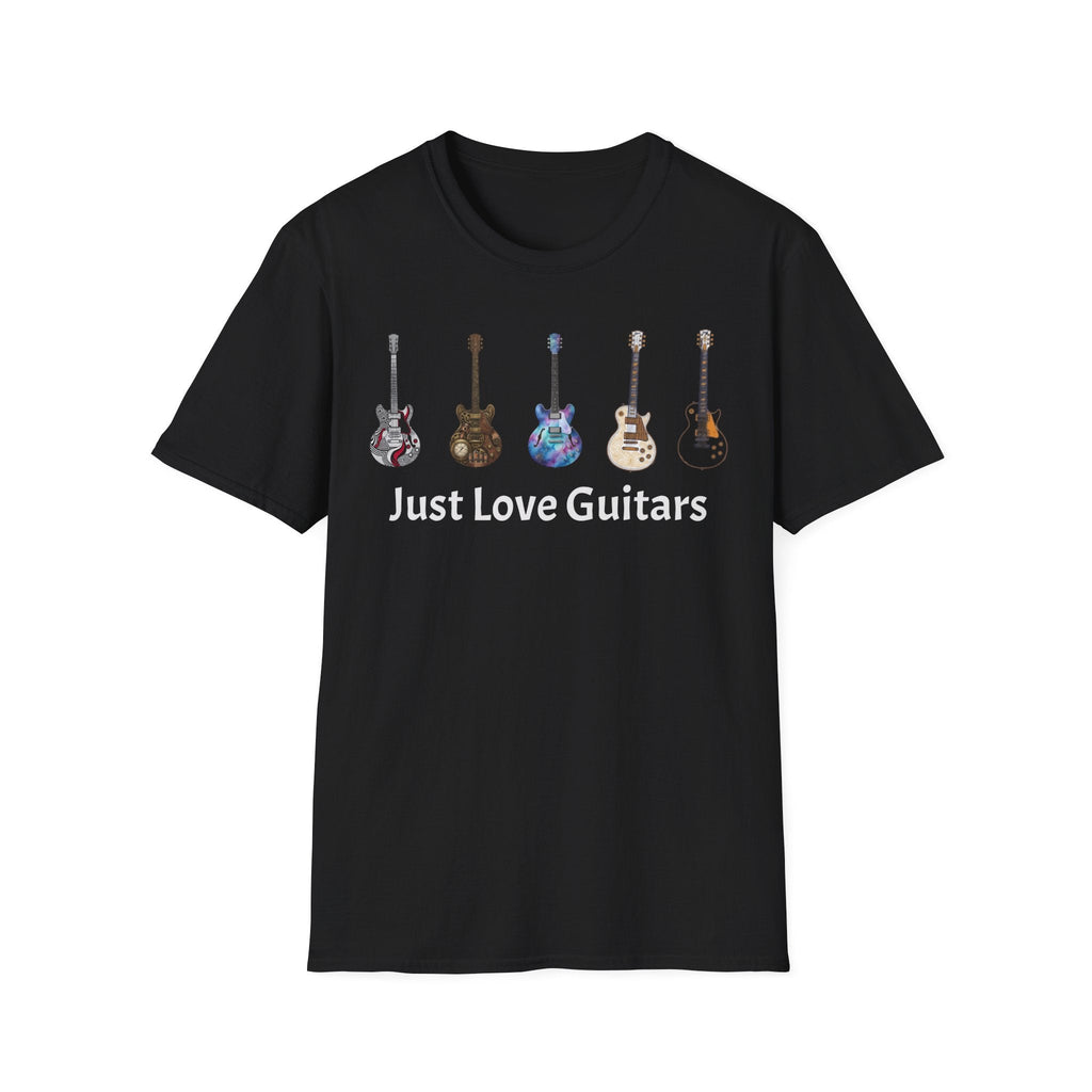 Just Love Guitars T-Shirt — Acoustic & Electric Guitar Lover Tee Printify