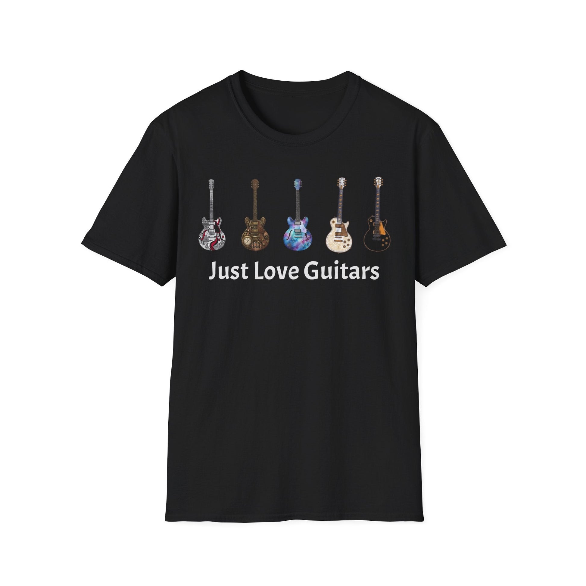 Just Love Guitars T-Shirt — Acoustic & Electric Guitar Lover Tee Printify