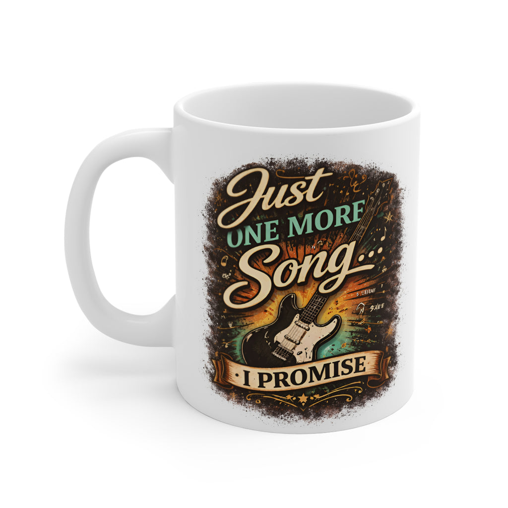 Just One More Song I Promise Mug | Funny Guitar Player Coffee Mug | Musician Gift | Fat Boris Printify