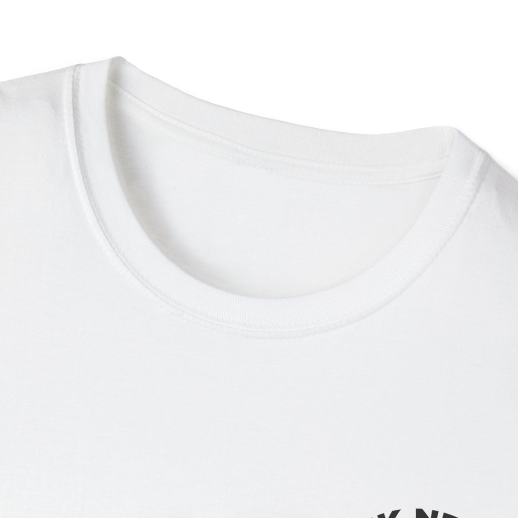 Close-up of a white t-shirt with a  REFORM UK brand logo on a white background