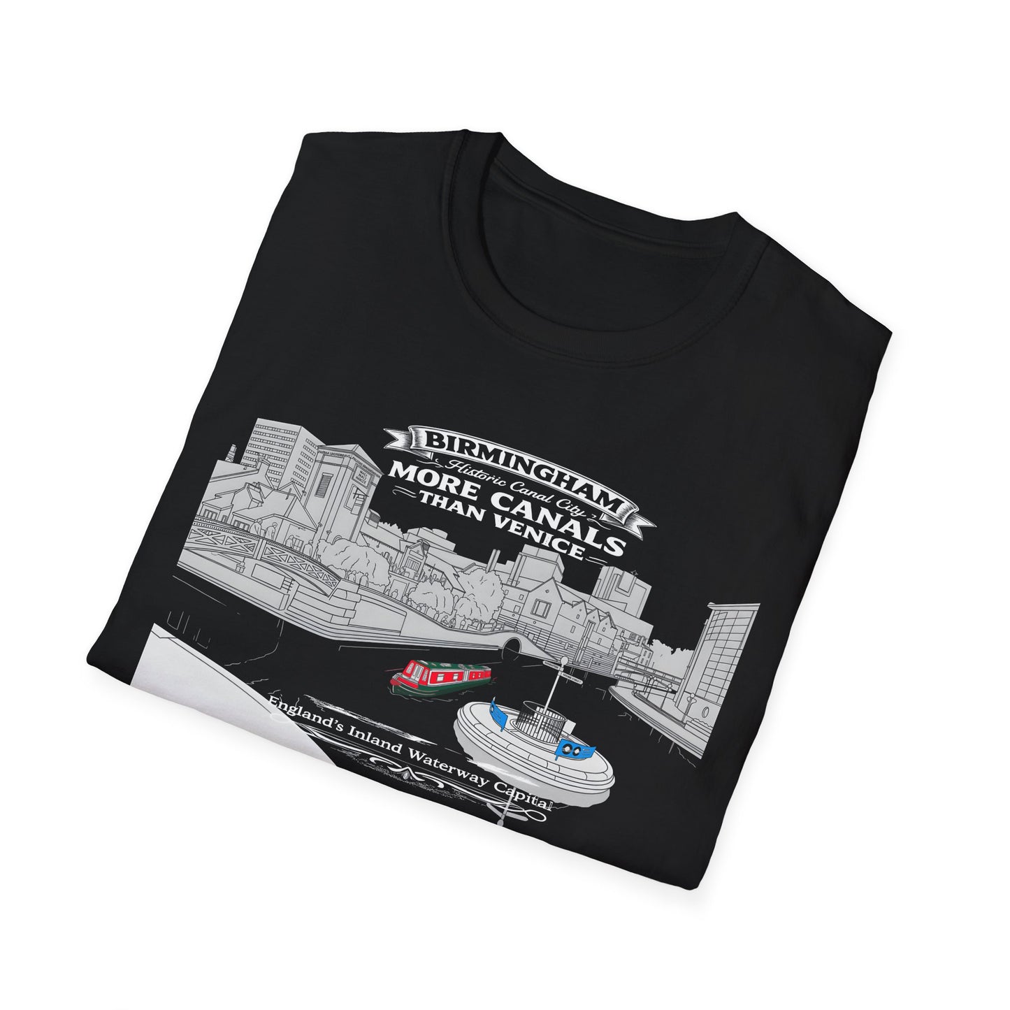 Historic Birmingham 'More Canals Than Venice' The Old Turn Junction   Graphic T‑Shirt