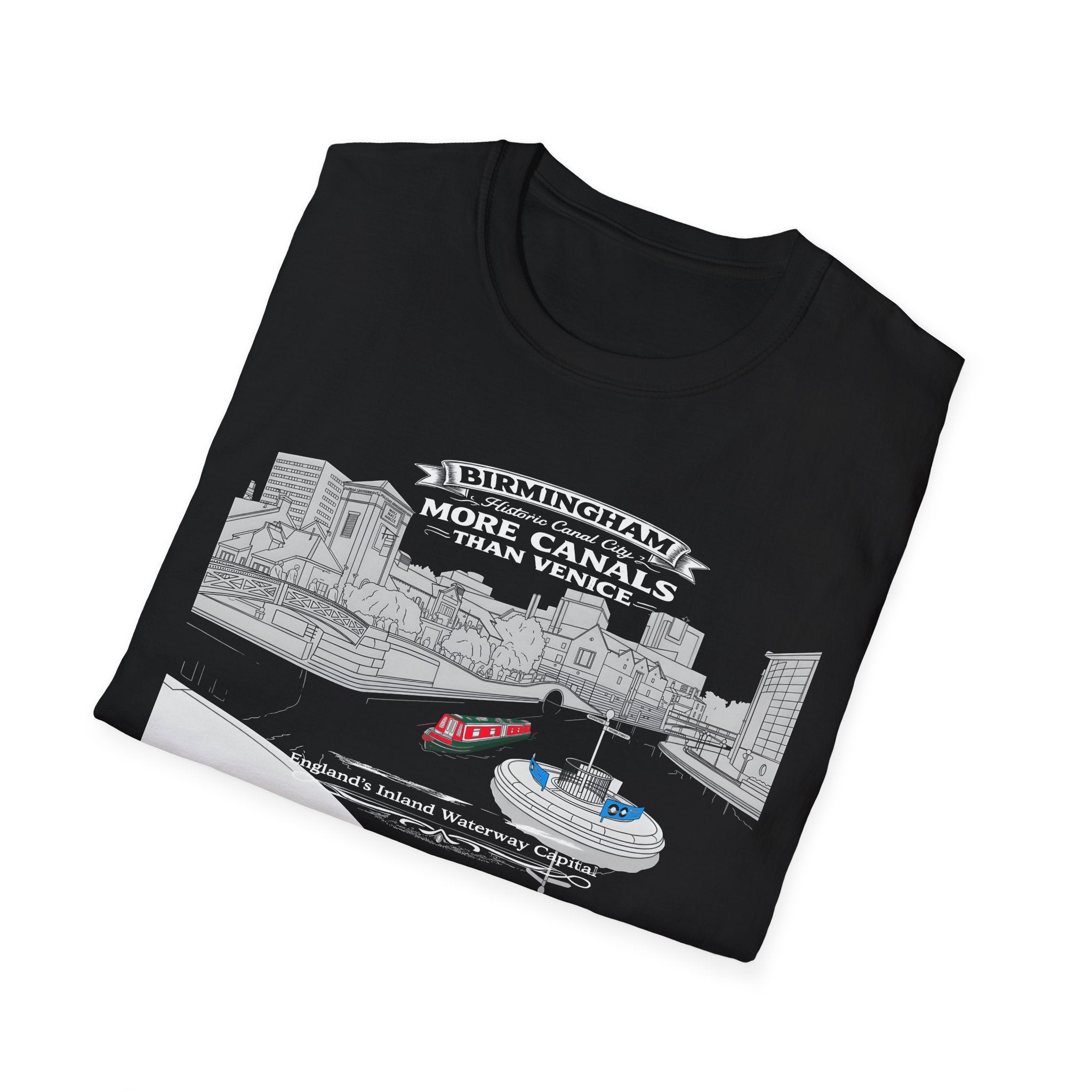 Historic Birmingham 'More Canals Than Venice' The Old Turn Junction   Graphic T‑Shirt