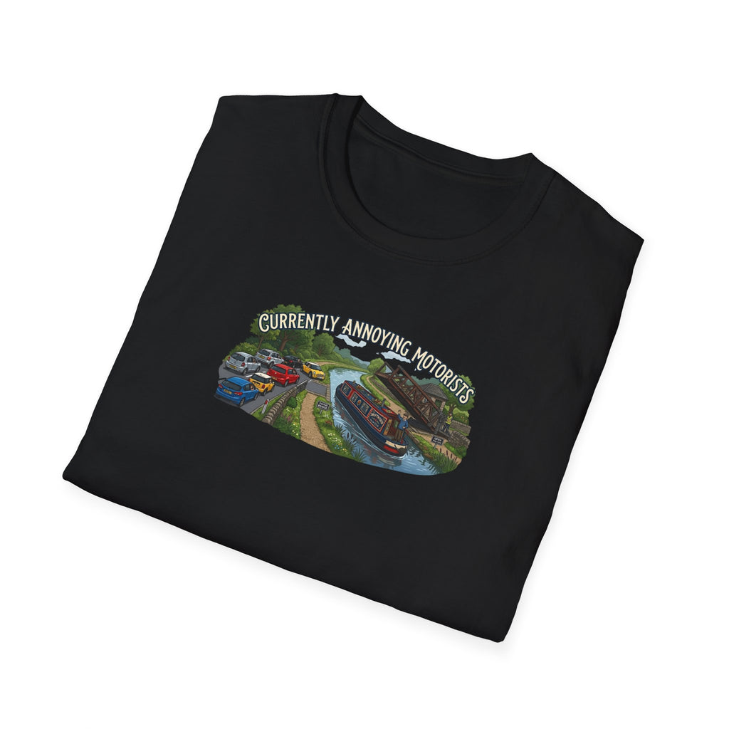 currently annoying motorists-canal swing bridge narrowboat humour t shirt