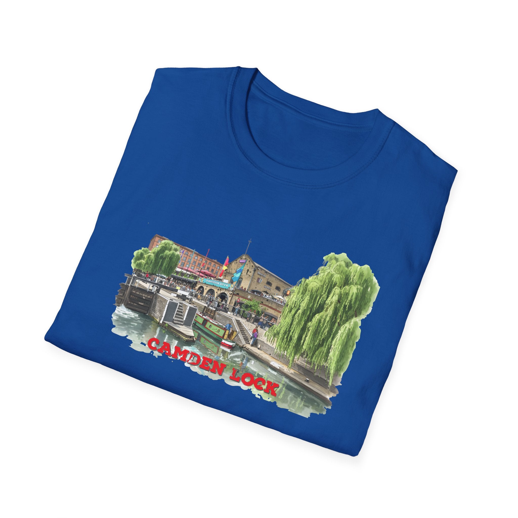 Camden  Lock  london T-Shirt —  Famous Regent Canal Side  Illustration Tee