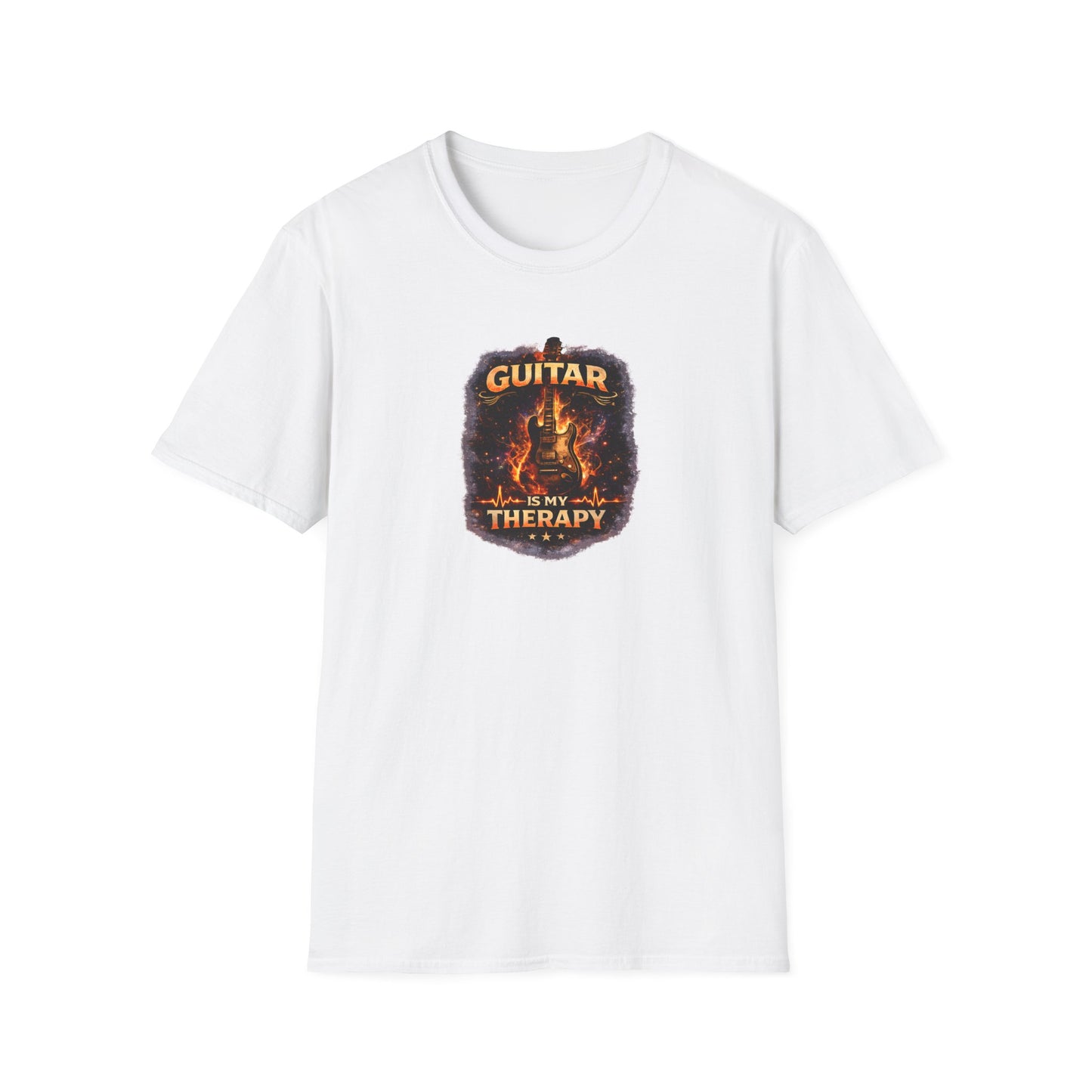 Guitar is my therapy electric guitar rock music t shirt design