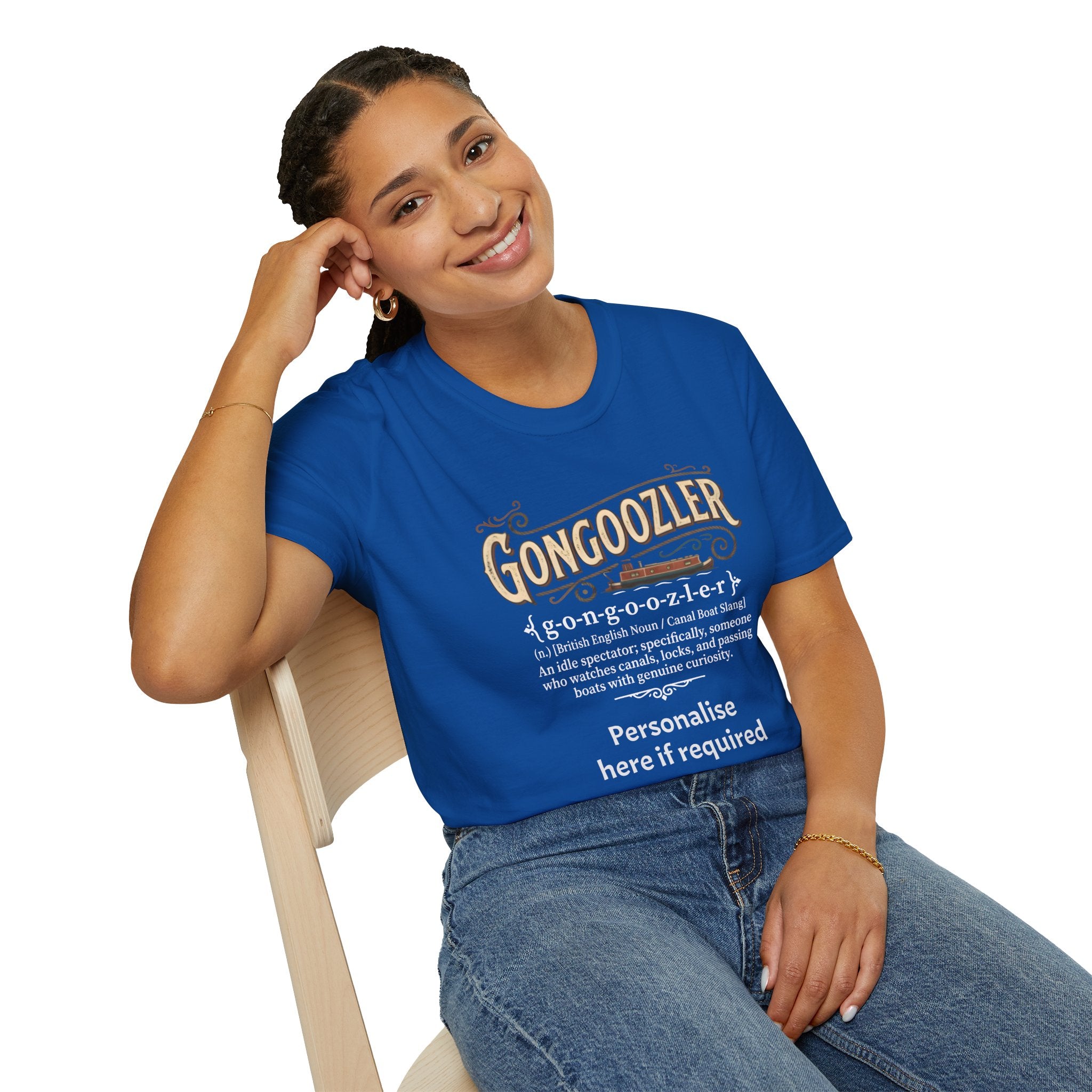 Gongoozler Definition T-Shirt — Vintage  Canal Watching Tee (Personalise Option) Printify