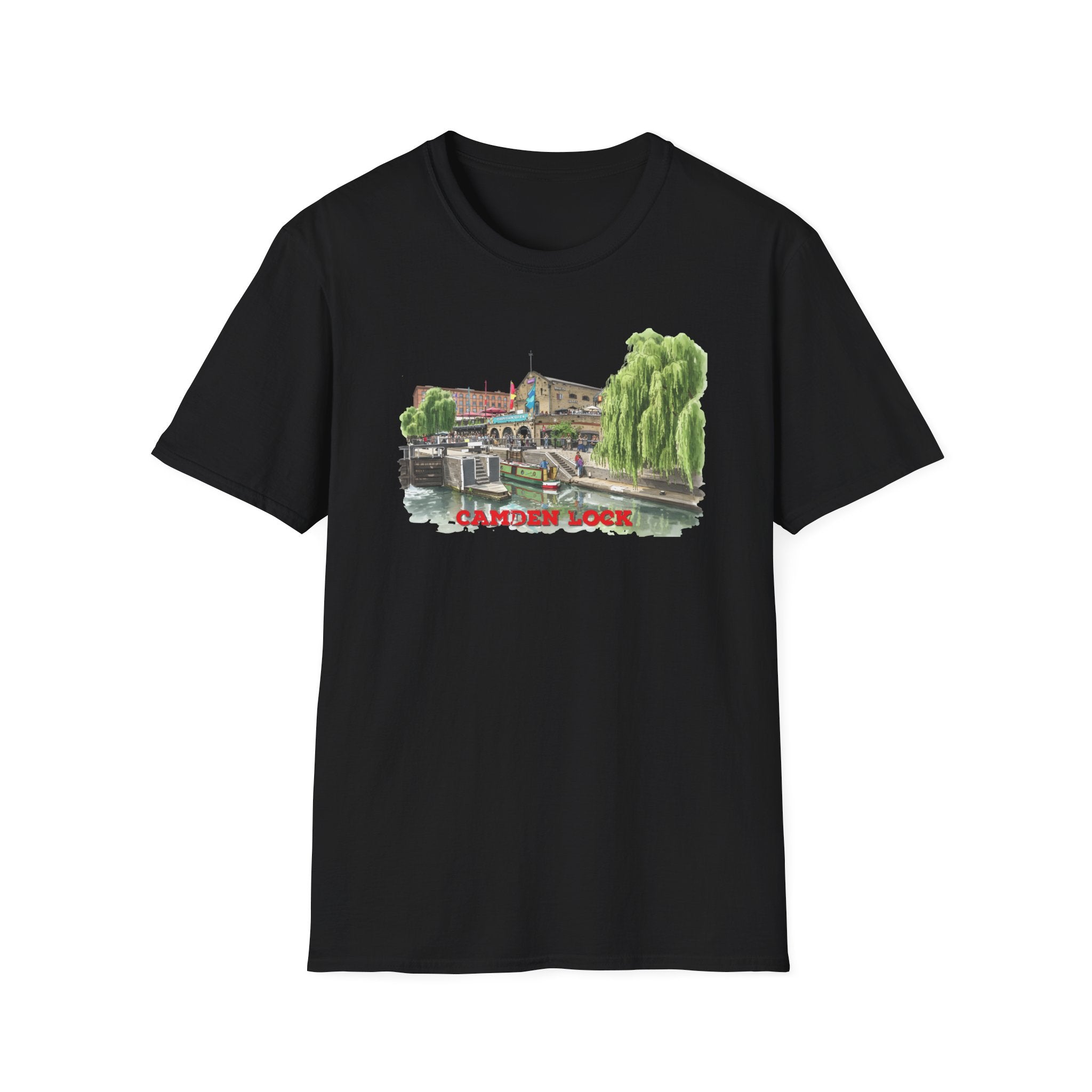 Camden  Lock  london T-Shirt —  Famous Regent Canal Side  Illustration Tee