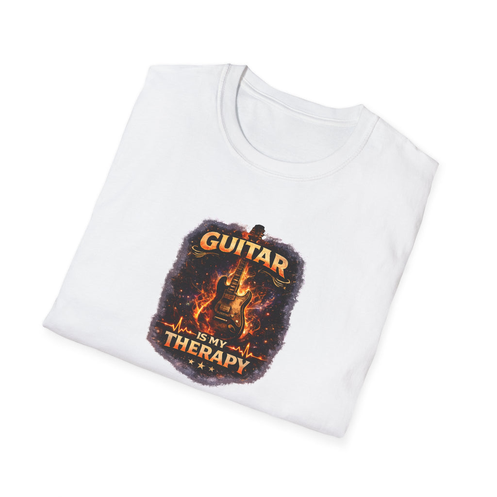 Guitar is my therapy electric guitar rock music t shirt design