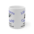 Life Happens, Canals Help – Personalised Narrowboat Coffee Mug | Custom Canal Boat Gift 