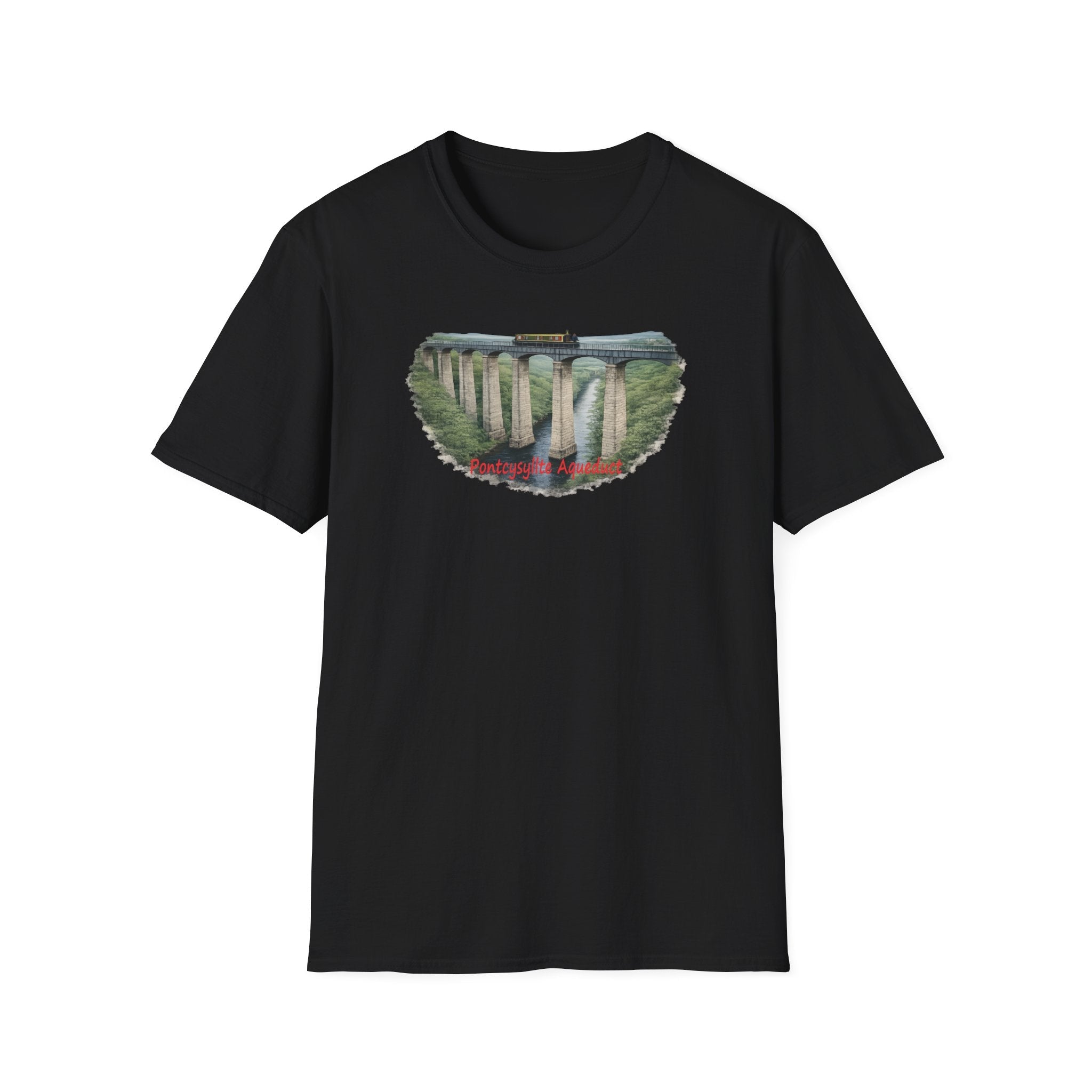 Pontcysyllte Aqueduct Canal Narrowboat World Heritage T Shirt Printify