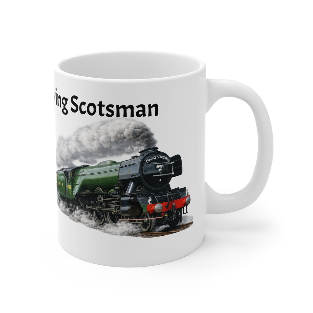 Flying Scotsman Train Mug — Vintage Steam Locomotive Coffee Cup Printify