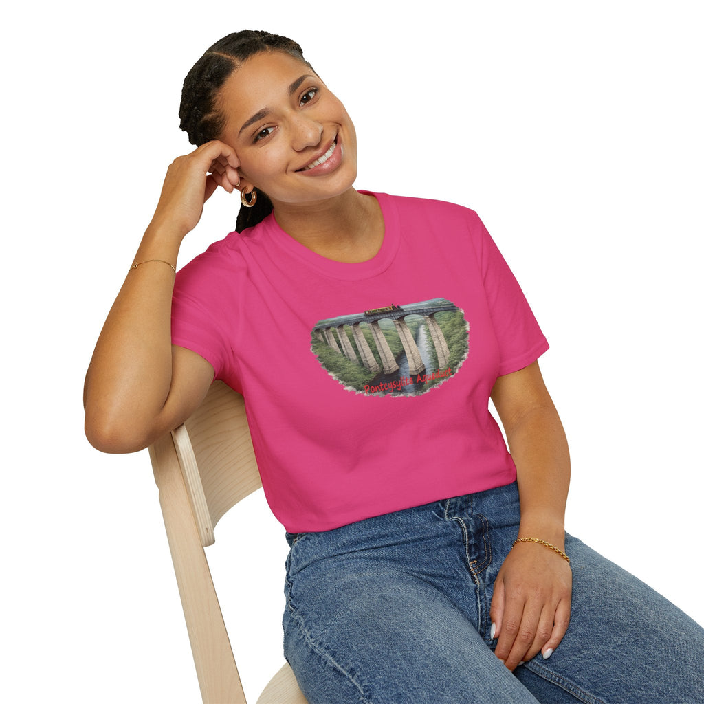 Pontcysyllte Aqueduct Canal Narrowboat World Heritage T Shirt Printify