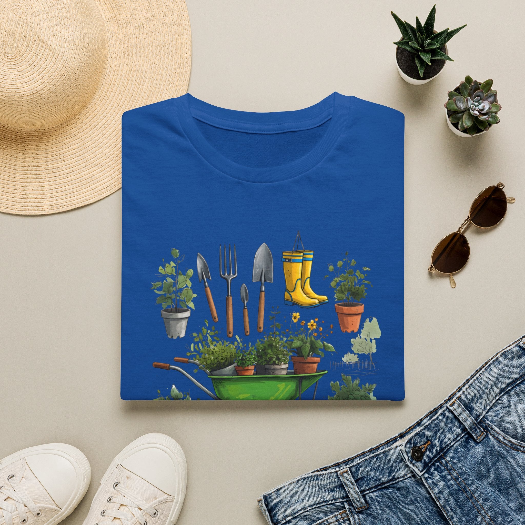 Gardening Tools Wheelbarrow T‑Shirt — Plant Lover Garden Tee Printify