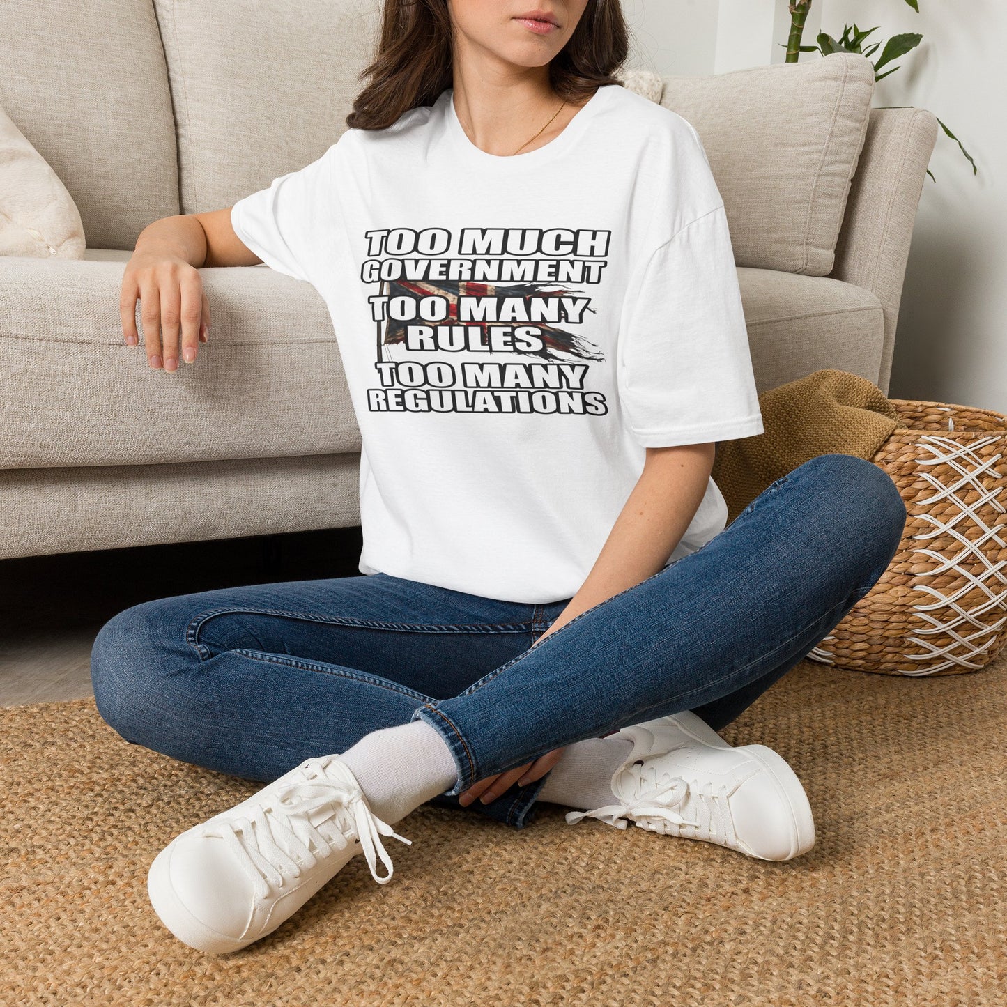Too Much Government Too Many Rules Regulations T-Shirt | Funny Political Satire | Gildan Softstyle Printify