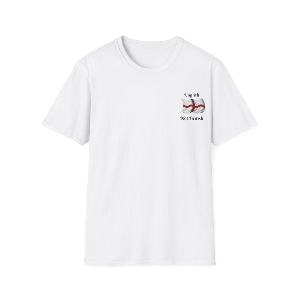 English-not-British, St-George-Flag, patriotic-shirt, England-pride, football-fan-tee, unisex-shirt, English-identity, bold-message