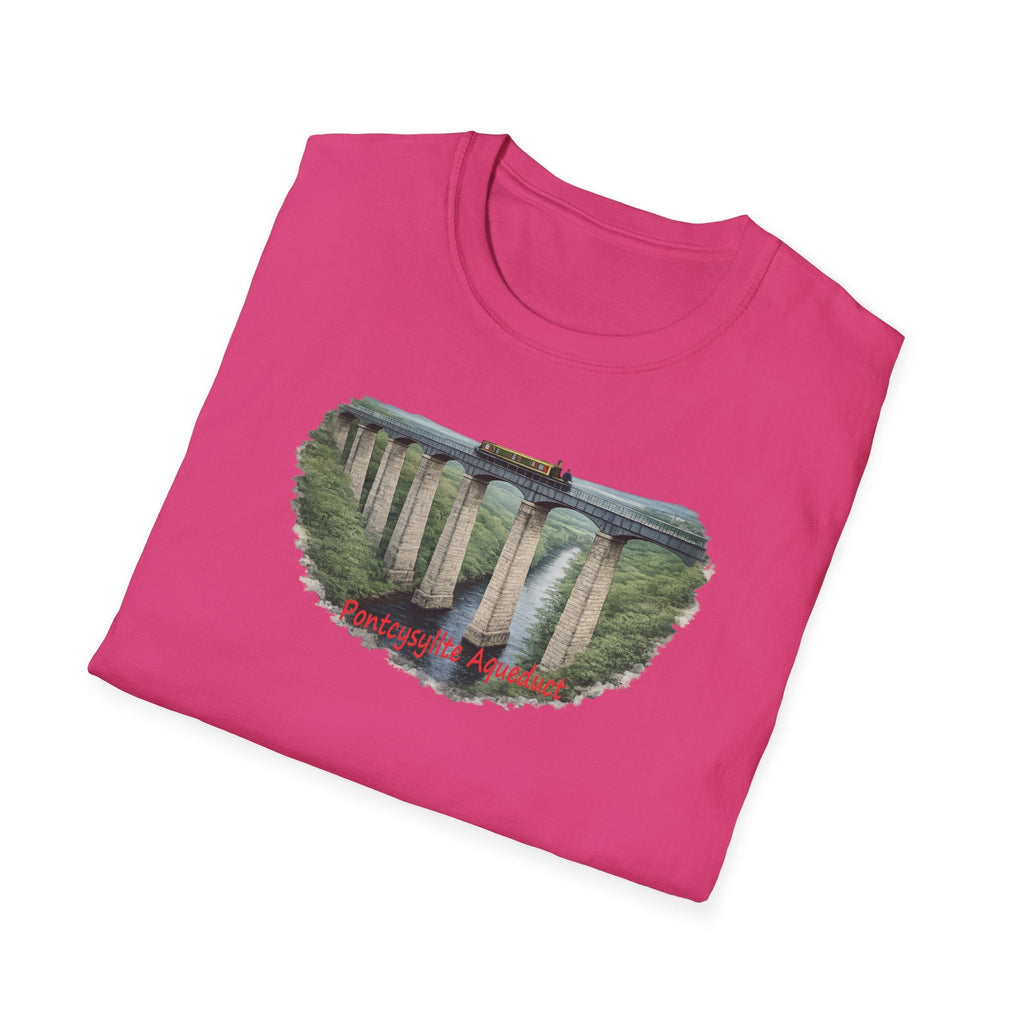 Pontcysyllte Aqueduct Canal Narrowboat World Heritage T Shirt Printify