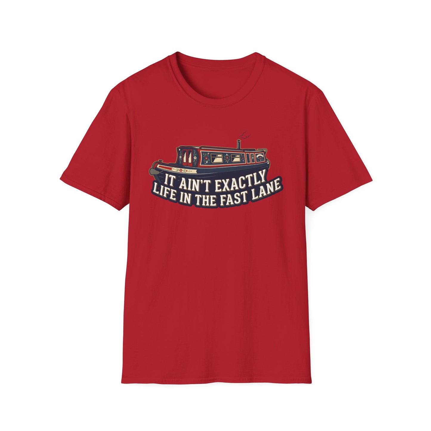 Vintage Narrow Boat t shirt— “It Ain’t Exactly Life In The Fast Lane” Retro  Graphic