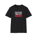 Distressed 'In My Defence I Was Left Unsupervised' black T-Shirt