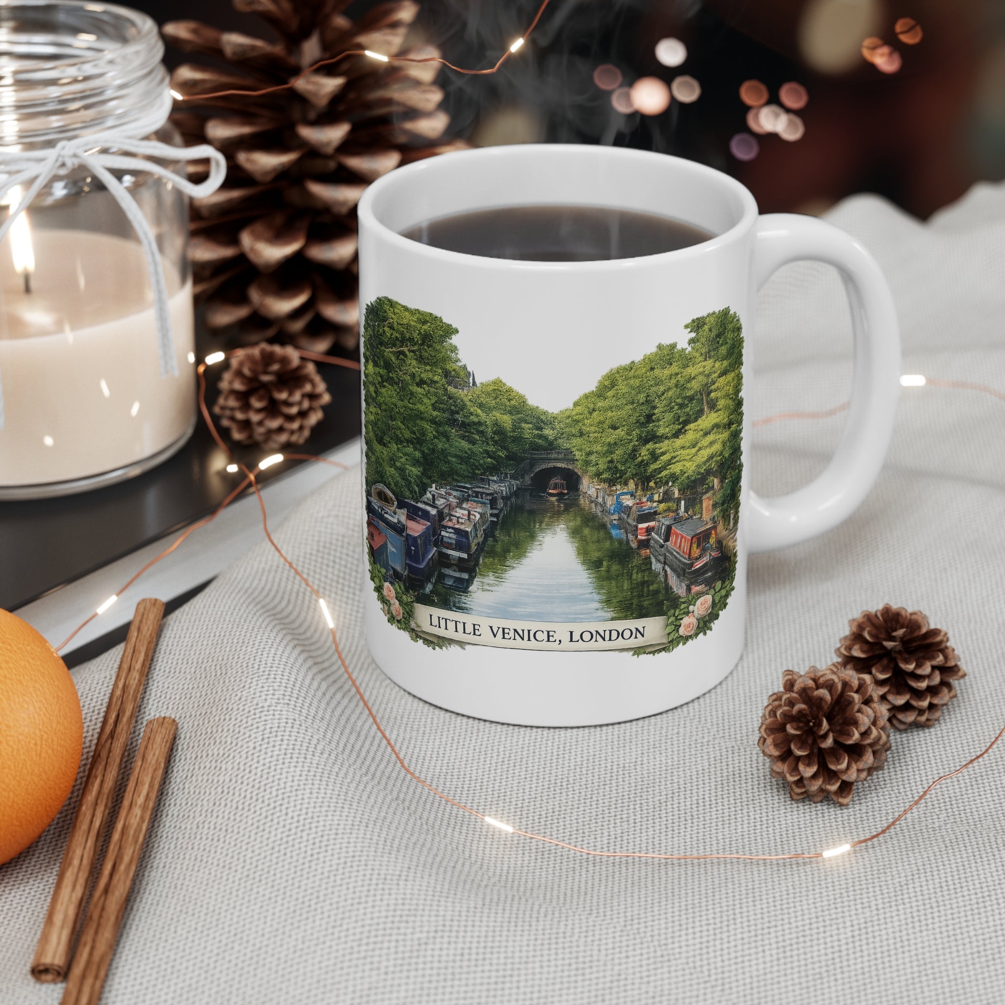 Little Venice London Mug — Scenic Regents  Canal Boat Coffee Cup