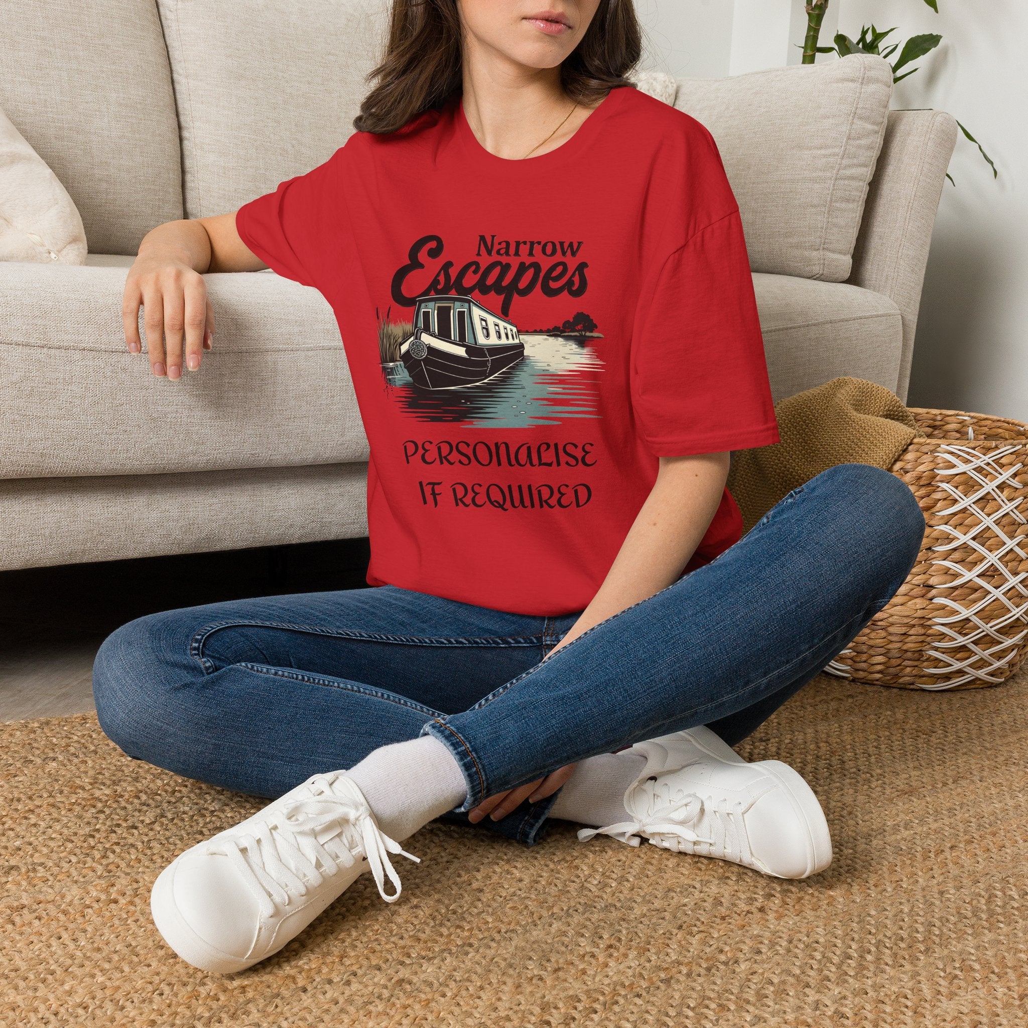 Classic Narrowboat t-shirt perfect for canal lovers, narrowboat owners & fans of Channel 4’s Narrow Escapes. Printify