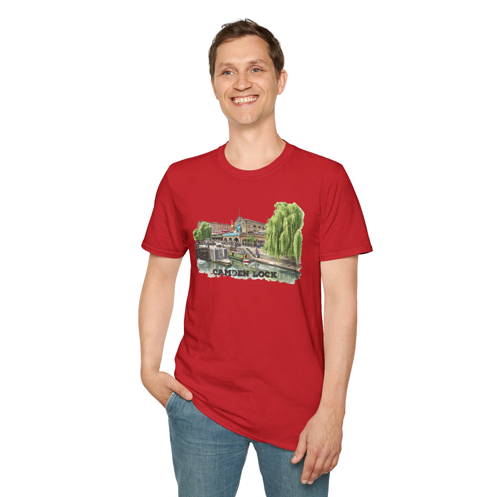 Camden  Lock  london T-Shirt —  Famous Regent Canal Side  Illustration Tee