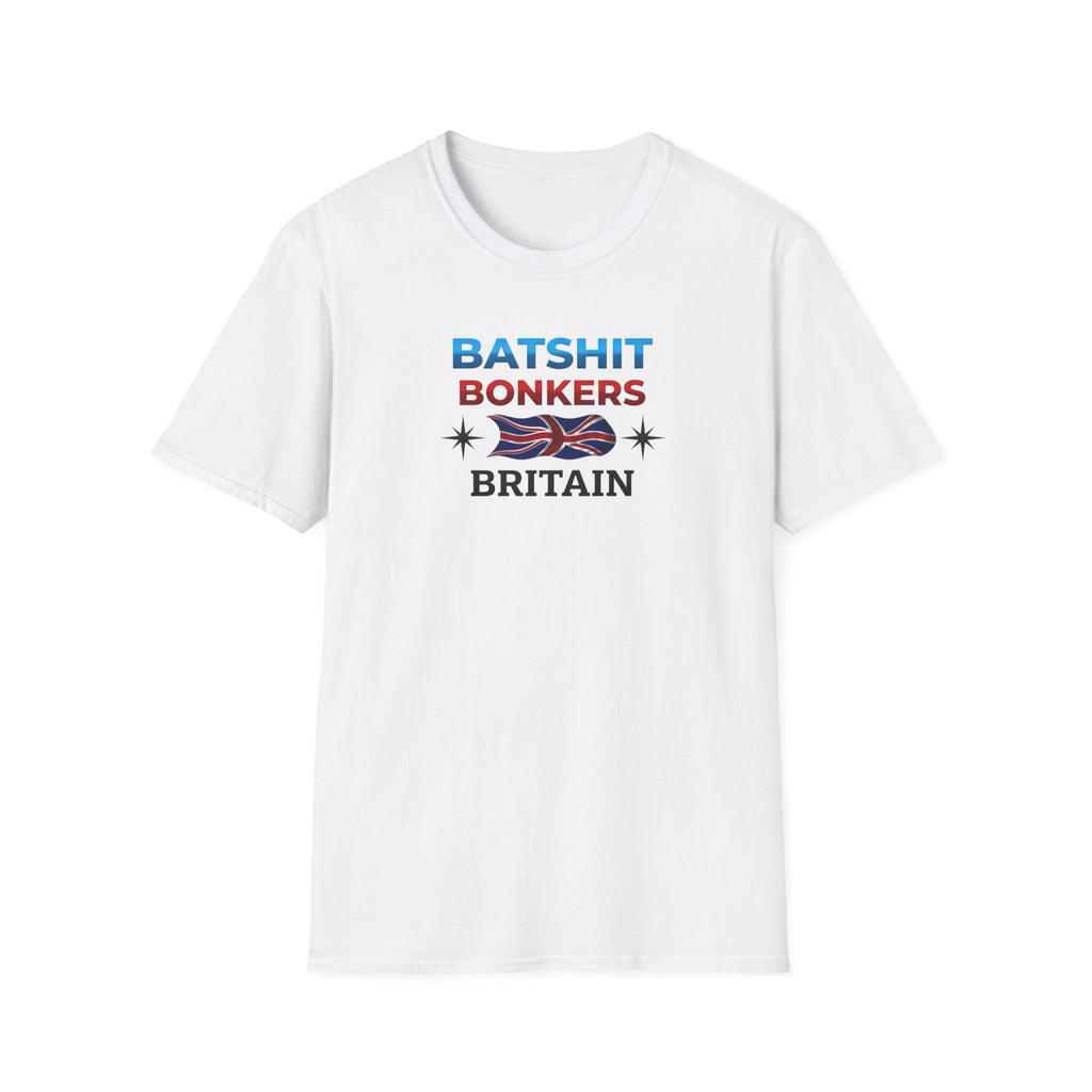 Batshit Bonkers Britain T-Shirt — Funny British Flag Unisex Tee Printify