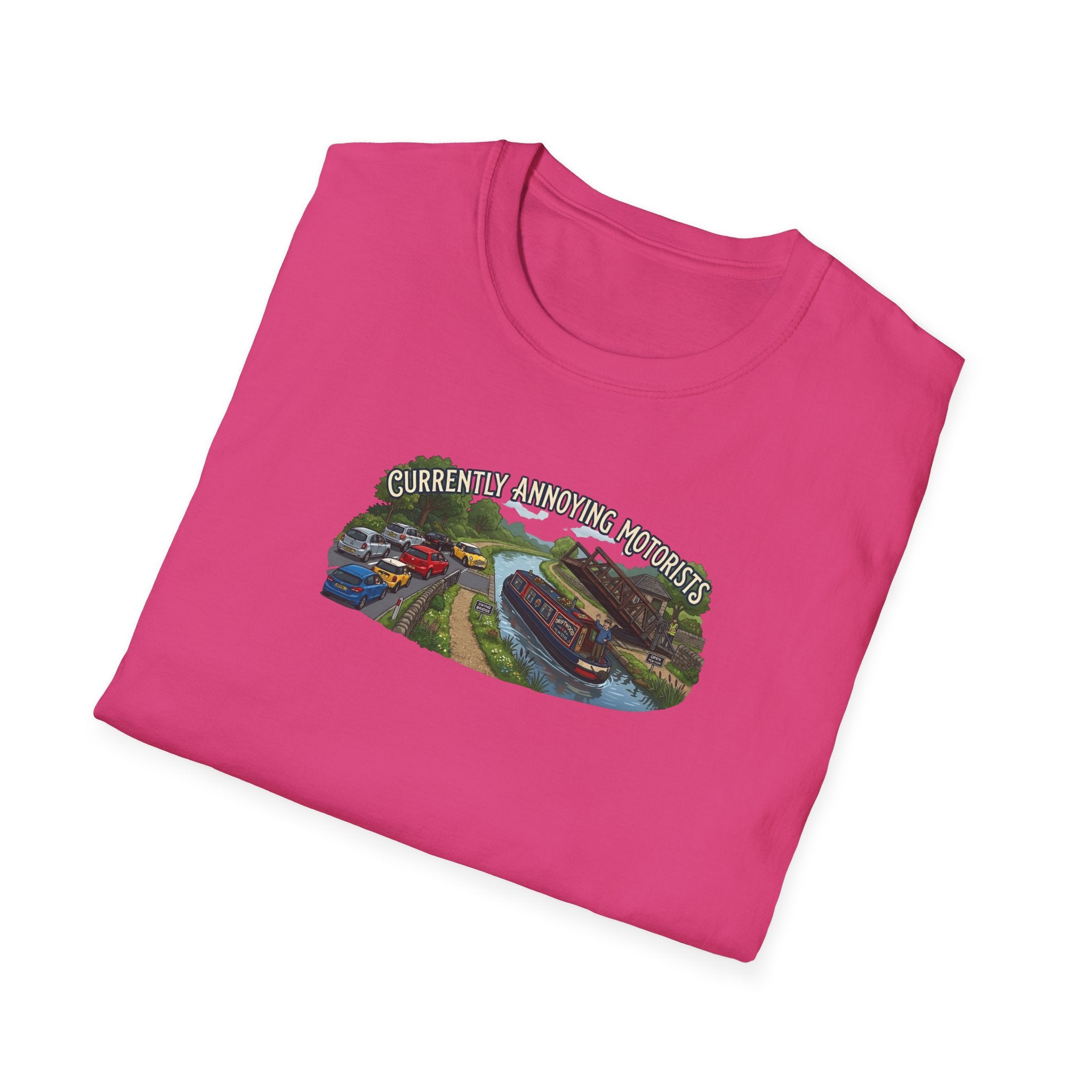 currently annoying motorists-canal swing bridge narrowboat humour t shirt