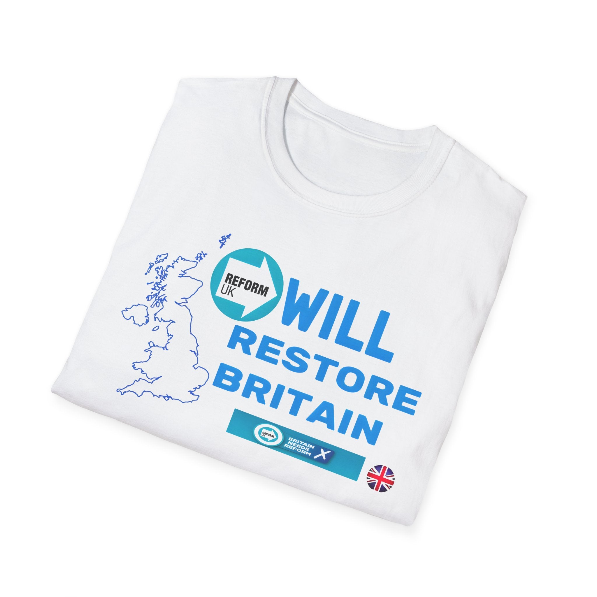 Reform Will Restore Britain T-Shirt | Rupert Lowe Satire Tee | Reform UK Parody Printify