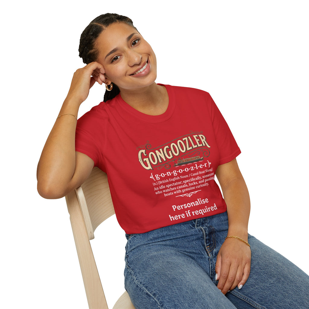 Gongoozler Definition T-Shirt — Vintage  Canal Watching Tee (Personalise Option) Printify