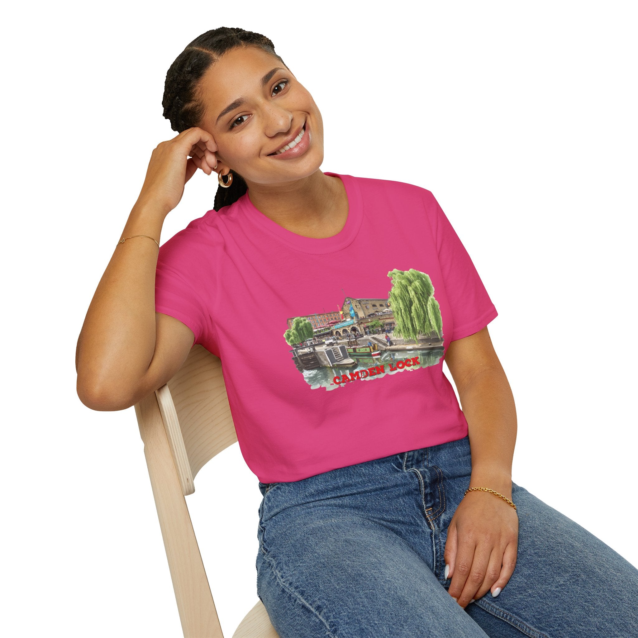 Camden  Lock  london T-Shirt —  Famous Regent Canal Side  Illustration Tee