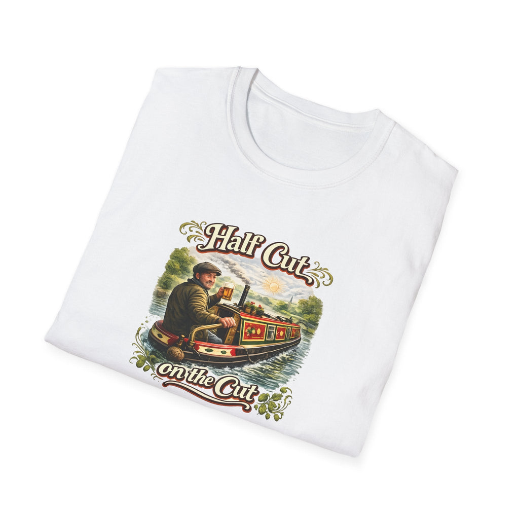 Half Cut on the Cut Cruisin English Canal Boat T-Shirt Printify