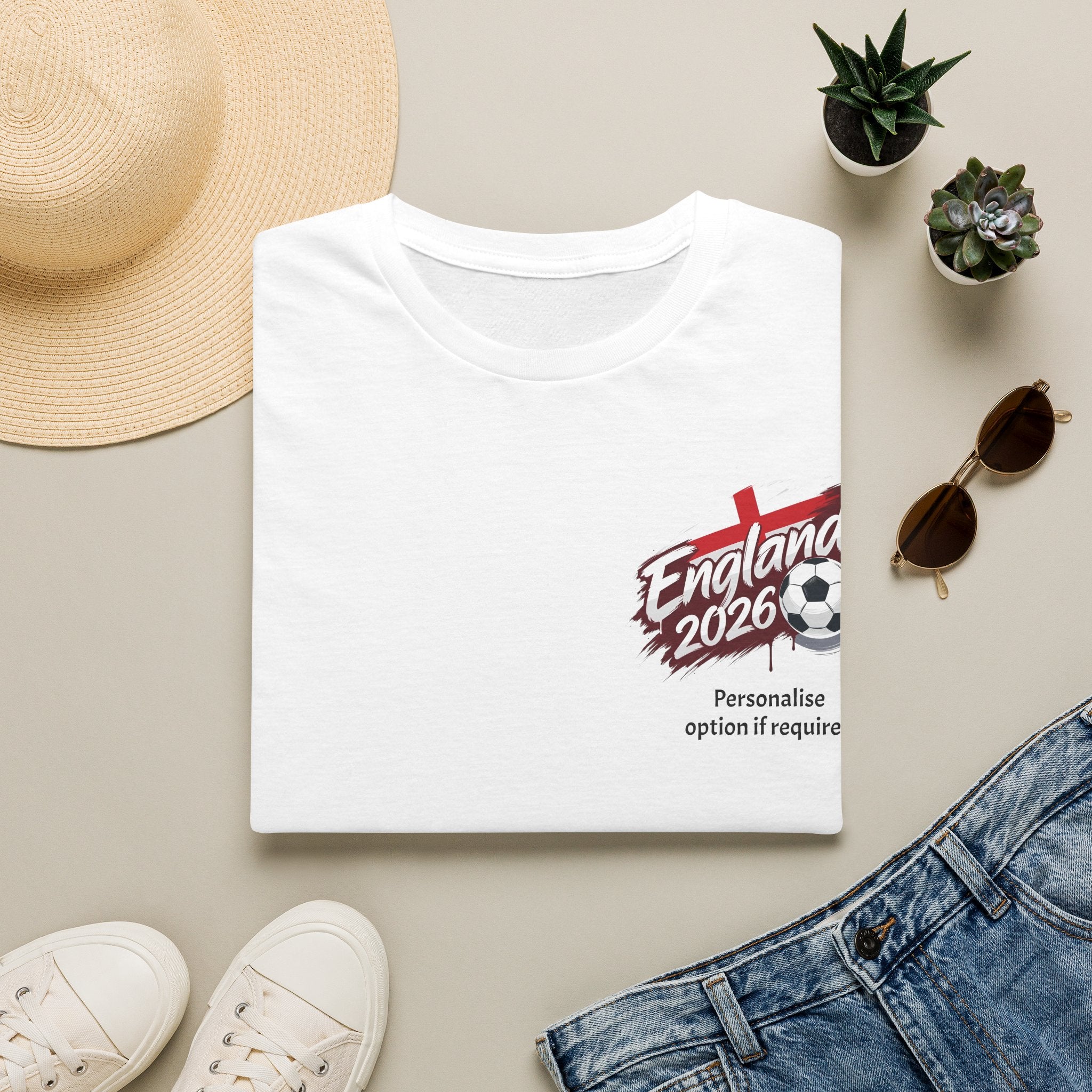 England 2026 Soccer T-Shirt — Football Fan Tee (customisable) fat boris
