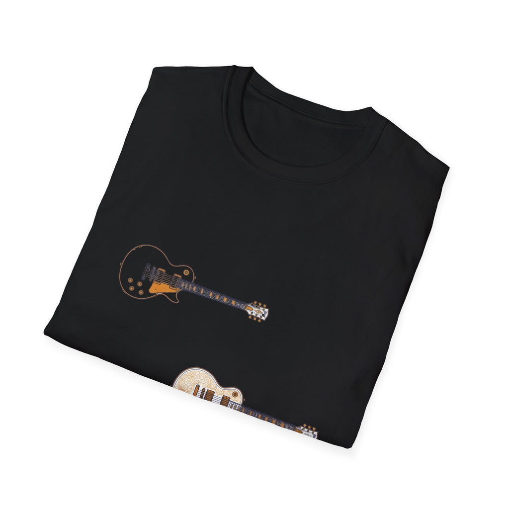 Electric Guitar Duo T-Shirt — Minimalist Music Tee for Guitarists & Music Lovers
