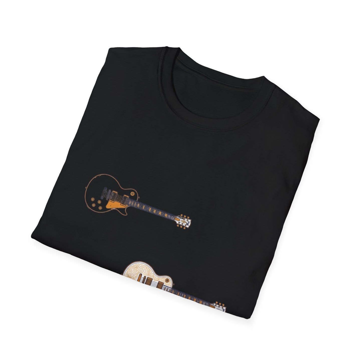 Electric Guitar Duo T-Shirt — Minimalist Music Tee for Guitarists & Music Lovers