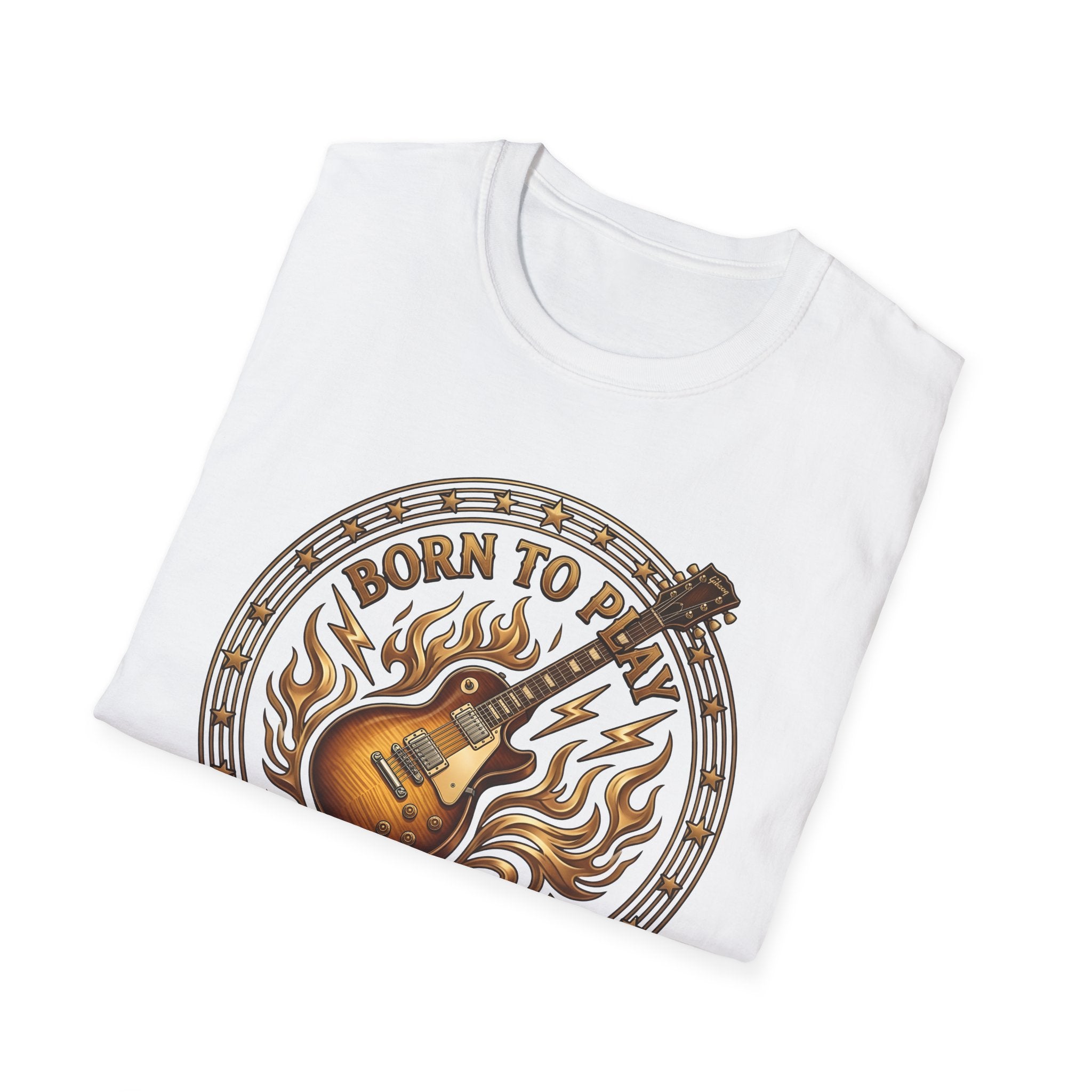 born to play guitar vintage guitar player t shirt design