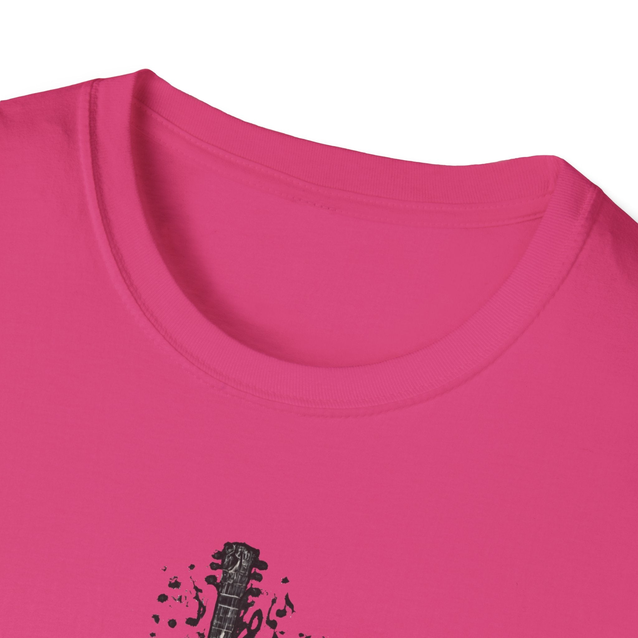 Acoustic Guitar Musical Notes Ink Splash T-Shirt | Music Made Me Printify