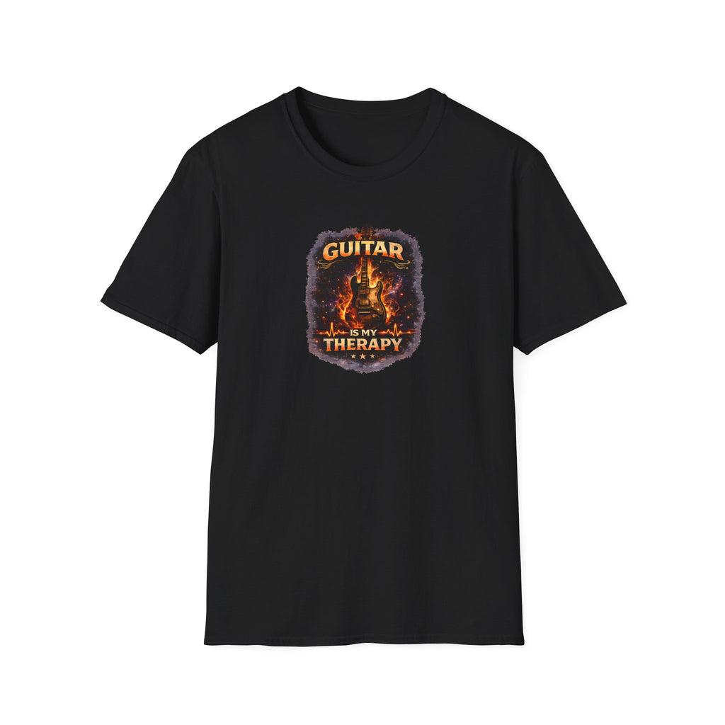 Guitar is my therapy electric guitar rock music t shirt design