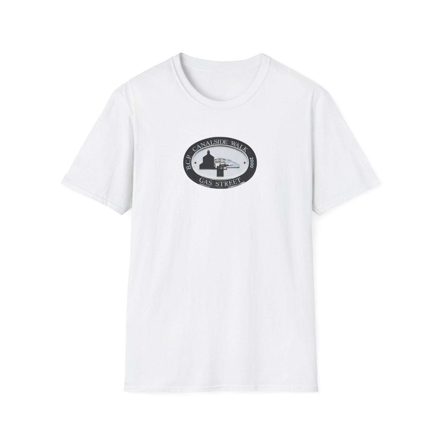  Birmingham famous Gas Street Canal Walk Plaque  white T-Shirt.