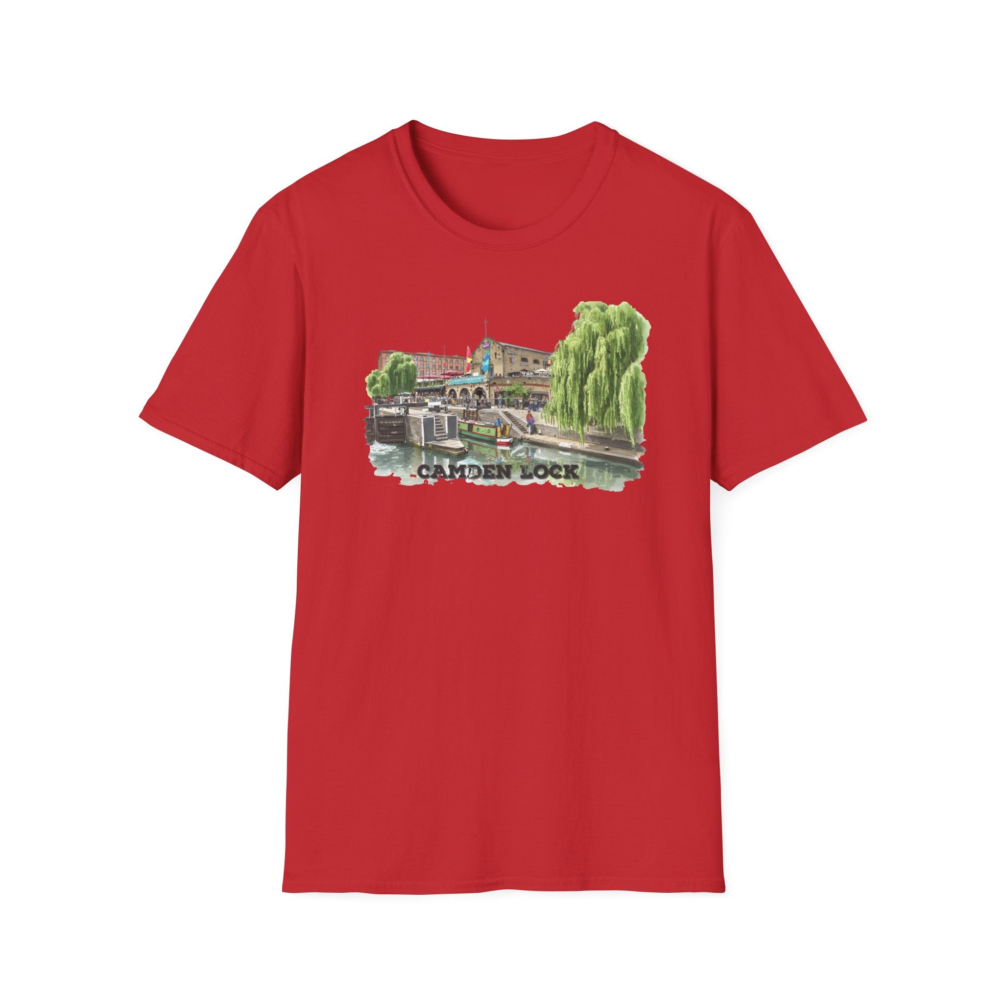 Camden  Lock  london T-Shirt —  Famous Regent Canal Side  Illustration Tee