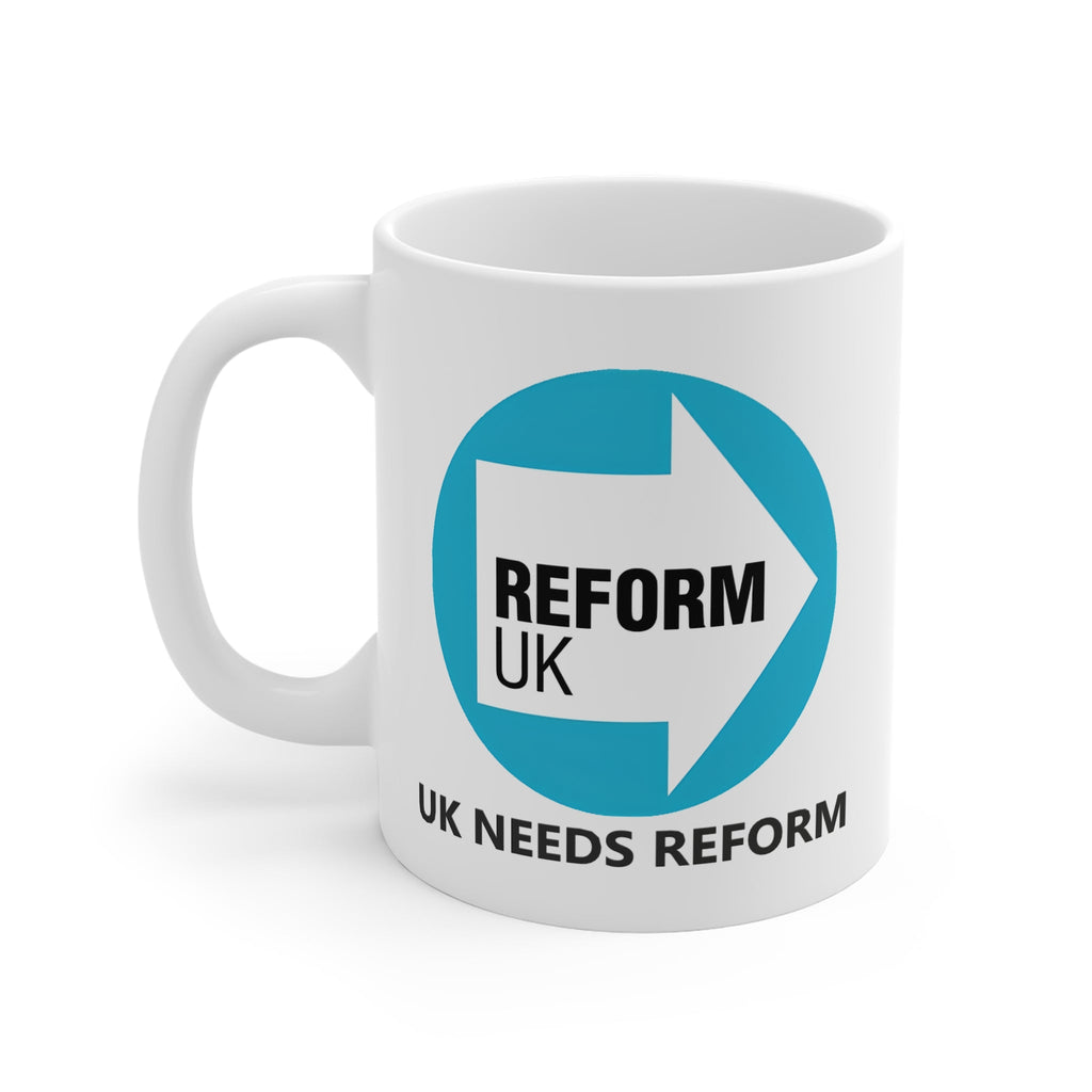 Political Logo White Mug - UK Reform Party Printify
