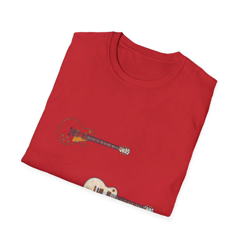 Electric Guitar Duo T-Shirt — Minimalist Music Tee for Guitarists & Music Lovers