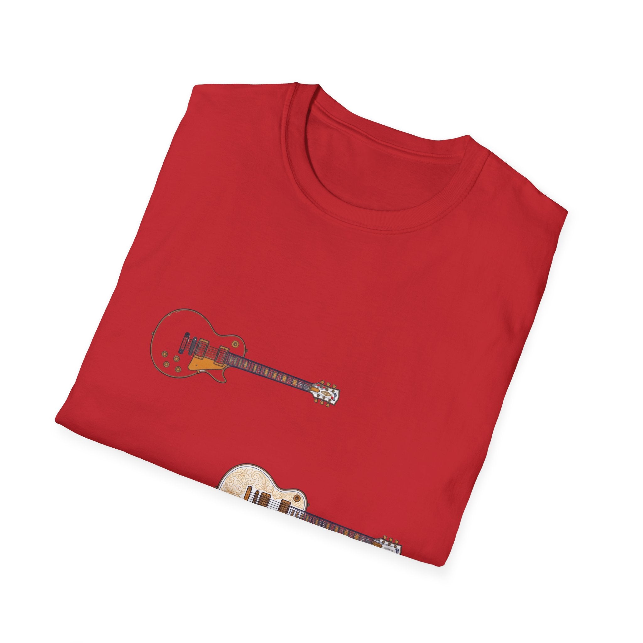 Electric Guitar Duo T-Shirt — Minimalist Music Tee for Guitarists & Music Lovers