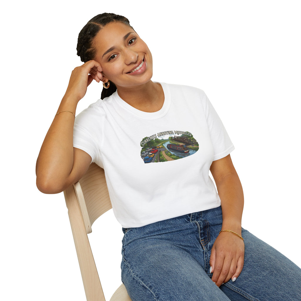 currently annoying motorists-canal swing bridge narrowboat humour t shirt