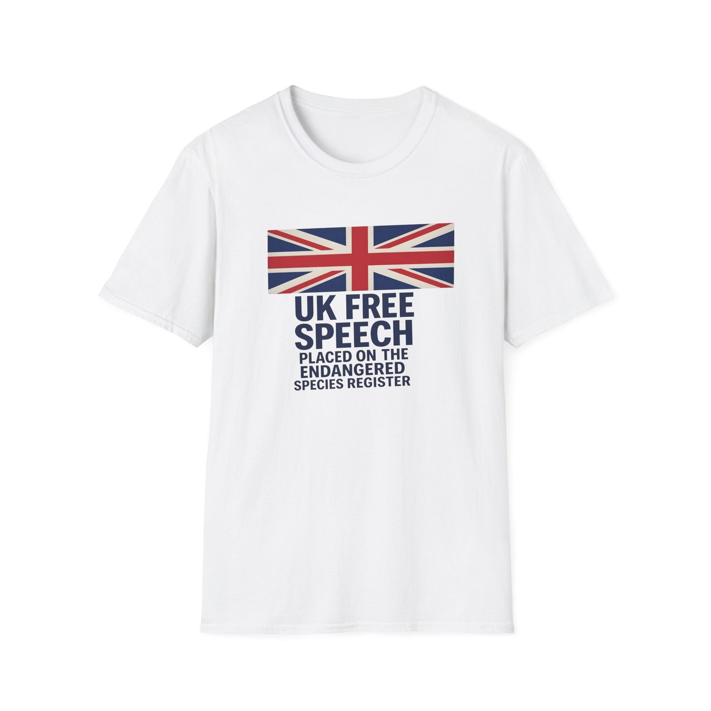 UK Free Speech T-Shirt — Union Jack Political Statement Tee Printify