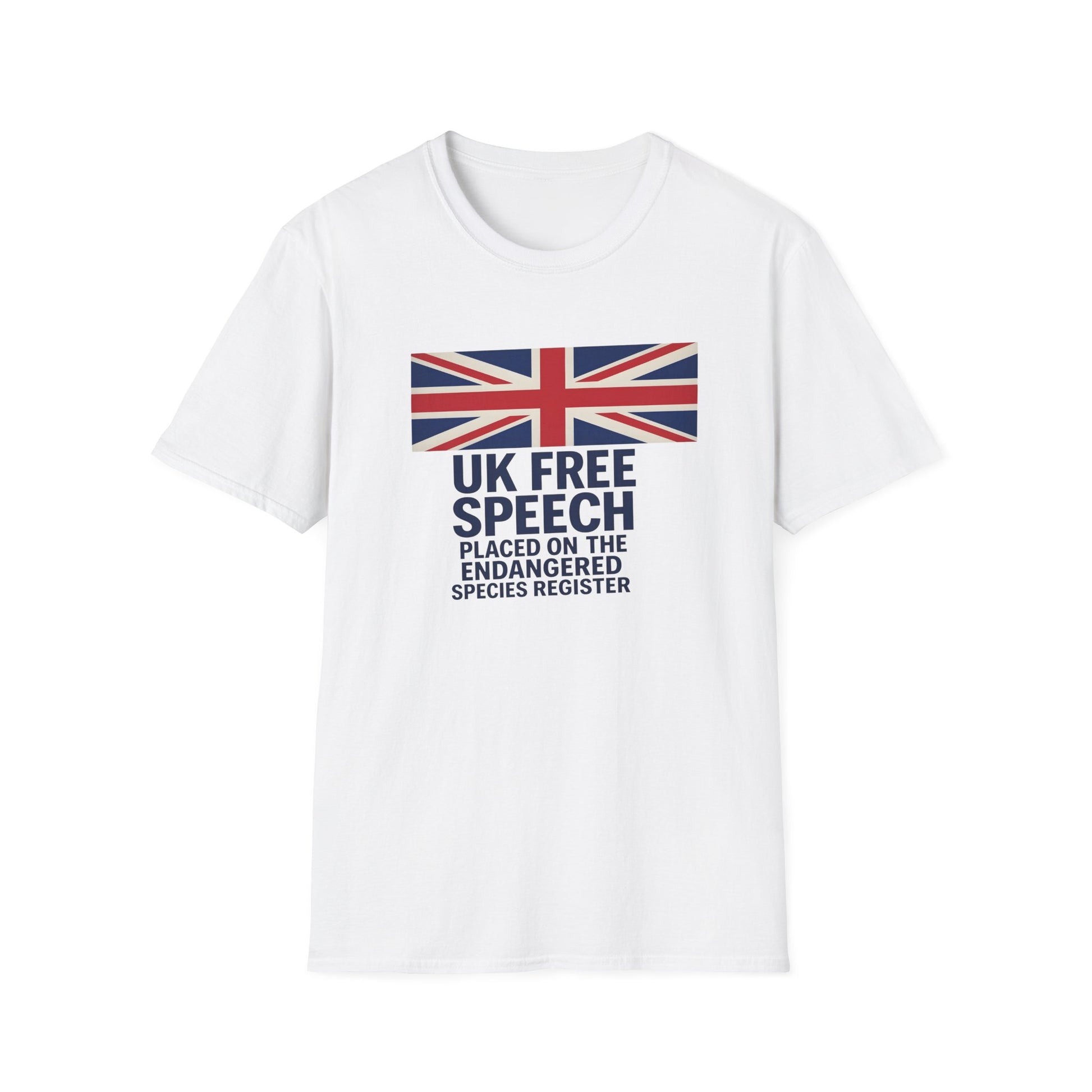 UK Free Speech T-Shirt — Union Jack Political Statement Tee Printify